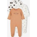 Pyjamas Vertbaudet marron en coton lot de 3 Taille 3 mois pour bébé de la boutique en ligne Vertbaudet.fr 