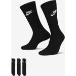 Chaussettes Nike Sportswear noires en lot de 3 Pointure 46 look sportif pour femme en promo 