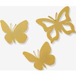 Affiches Vertbaudet jaunes en laiton à motif papillons en lot de 3 
