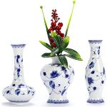Vases chinois marron en porcelaine de 14 cm en lot de 3 