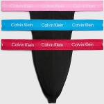 Strings de créateur Calvin Klein noirs en coton en lot de 3 Taille L pour homme 