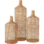 Vases design Paris Prix beiges en bambou de 80 cm éco-responsable en lot de 3 en promo 