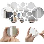 Miroirs muraux argentés diamètre 15 cm 