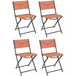 Chaises de jardin Paris Prix orange en terre cuite pliables en lot de 4 en promo 