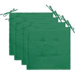 Coussins extérieurs verts en polyester en lot de 4 40x40 cm 