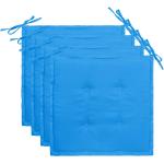 Coussins extérieurs bleus en polyester en lot de 4 40x40 cm 