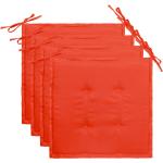 Coussins extérieurs rouges en polyester en lot de 4 40x40 cm 