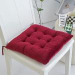 Galettes de chaise rouge bordeaux en lot de 4 40x40 cm 