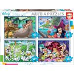 Lot de 4 puzzles progressifs 50 à 150 pièces Multi 4 Classiques Disney® EDUCA blanc
