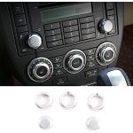 Lot de 5 boutons de volume et de climatisation chromés pour Land Rover Freelander 2 2007 2008 2009 2010 2011 2012