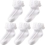 Chaussettes blanches en coton à volants lavable à la main lot de 5 look fashion pour fille de la boutique en ligne Amazon.fr 