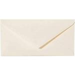 Lot de 50 enveloppes couleur crème format DIN long 110 x 220 mm - Collage humide - Papier entièrement coloré - Enveloppes postales sans fenêtre - Idéales pour cartes de vœux et invitations