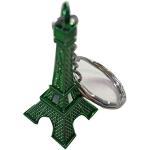 Porte-clés verts en métal Tour Eiffel en lot de 50 