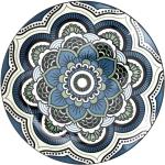 Assiettes plates Paris Prix bleues en porcelaine à motif mandala en lot de 6 diamètre 26 cm en promo 