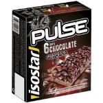 Lot de 6 barres energetiques isostar pulse bars guarana chocolat 6x23g