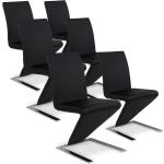 Chaises design IntenseDeco noires en lot de 6 modernes 