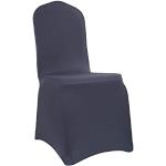 Housses de chaise gris foncé extensibles en lot de 6 