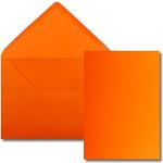 Cartes de Noel orange en papier en lot de 25 