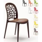 Chaises design marron empilables en lot de 20 modernes 