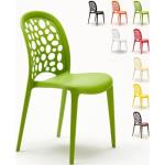 Chaises design vertes empilables en lot de 20 modernes 