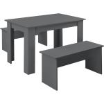 Tables de salle à manger design Helloshop26 grises 4 places 