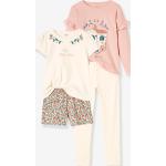 Pyjamas Vertbaudet roses all Over en coton à volants style bohème pour fille en promo de la boutique en ligne Vertbaudet.fr 