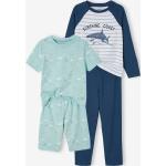 Pyjamas Vertbaudet bleu marine all Over en coton à motif animaux pour garçon de la boutique en ligne Vertbaudet.fr 