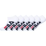 Socquettes de créateur Fila blanches en lot de 6 look fashion pour homme 