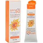 Crèmes solaires indice 50 vitamine E pour le visage pour peaux sensibles texture lait 