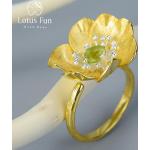 Bagues en or de mariage bleues en cristal à motif fleurs fait main look fashion pour femme 