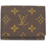 Porte-cartes en cuir de créateur Louis Vuitton marron en toile seconde main pour femme 