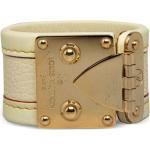 Bracelets de créateur Louis Vuitton Lockit blancs en cuir en cuir seconde main pour femme 