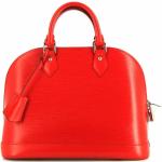 Sacs à main de créateur Louis Vuitton Alma rouges en toile en cuir seconde main made in France pour femme 