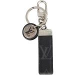 Porte-clés de créateur Louis Vuitton noirs en métal seconde main look fashion 