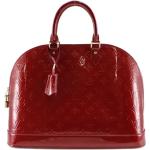 Sacs à main de créateur Louis Vuitton rouges en cuir verni en cuir seconde main look vintage pour femme 