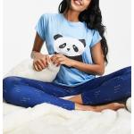 Pyjamas bleu marine à motif pandas Taille XS classiques pour femme 