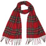 Écharpes écossaises rouges à carreaux Tailles uniques look fashion pour femme 