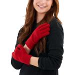 Gants rouges en laine Tailles uniques look fashion pour femme 