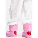 Chaussures d'hiver de créateur Moschino Love Moschino roses en caoutchouc à lacets à bouts ronds à lacets Pointure 36 pour femme 