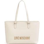 Cabas en cuir de créateur Moschino Love Moschino blancs en fibre synthétique look fashion pour femme 
