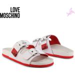 Sandales de créateur Moschino Love Moschino rouges en cuir en cuir Pointure 36 look fashion pour fille 
