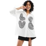 Chemises de créateur Moschino Love Moschino blanches col italien Taille M pour femme en promo 
