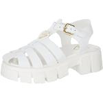 Sandales de créateur Moschino Love Moschino blanches Pointure 37 look fashion pour femme 