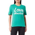 T-shirts de créateur Moschino Love Moschino verts à manches courtes à manches courtes Taille XL look fashion pour femme 