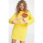 Robes de créateur Moschino Love Moschino jaunes à capuche Taille L look casual pour femme en promo 