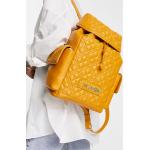 Sacs à dos de créateur Moschino Love Moschino ocre jaune avec poches extérieures pour femme 