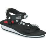 Sandales de créateur Moschino Love Moschino noires Pointure 40 avec un talon entre 3 et 5cm pour femme en promo 