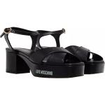 Sandales de créateur Moschino Love Moschino noires en promo 