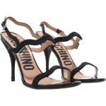 Sandales de créateur Moschino noires à sequins pour femme en promo 