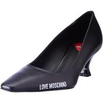 Escarpins de créateur Moschino Love Moschino noirs en caoutchouc à pompons en cuir Pointure 36 look sportif pour femme 